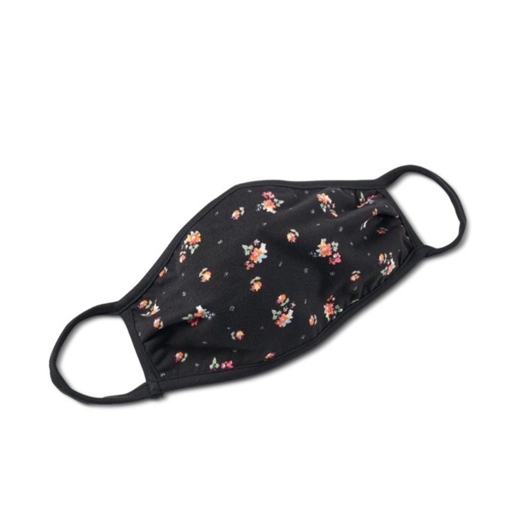 NWT Adult Floral Black Mask